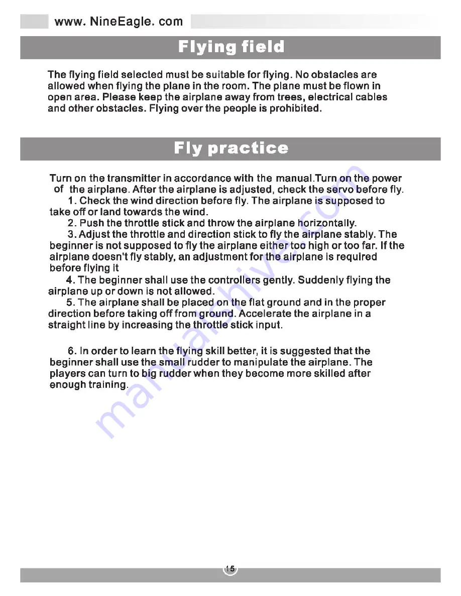 Nine Eagles Sky 500 Instruction Manual Download Page 17