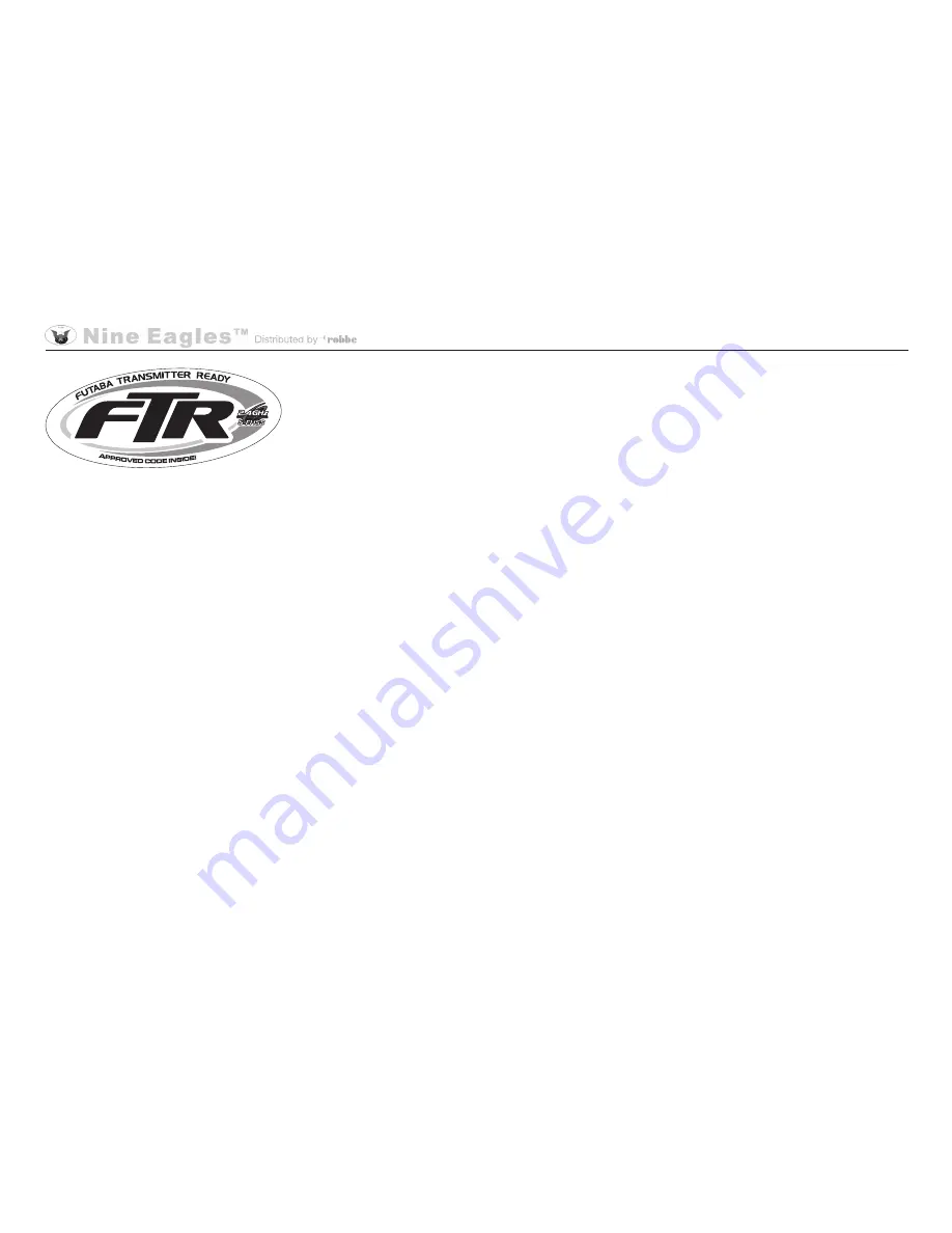 Nine Eagles SKY RUNNER FTR Operating Instructions Manual Download Page 2