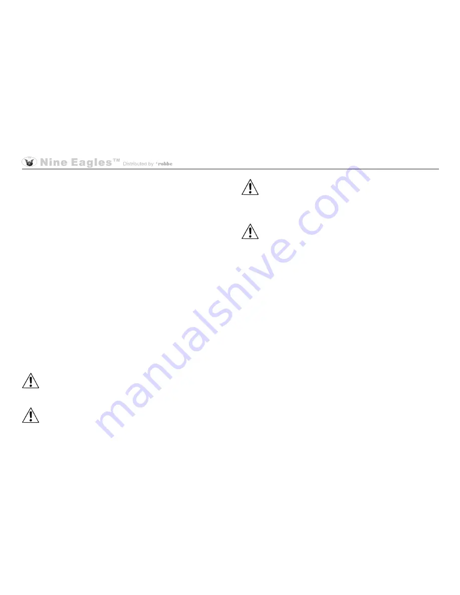 Nine Eagles SOLO PRO 319 RTF Operating Instructions Manual Download Page 4