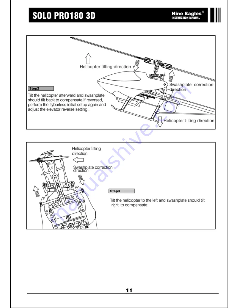 Nine Eagles Solo PRO180 3D Instruction Manual Download Page 13