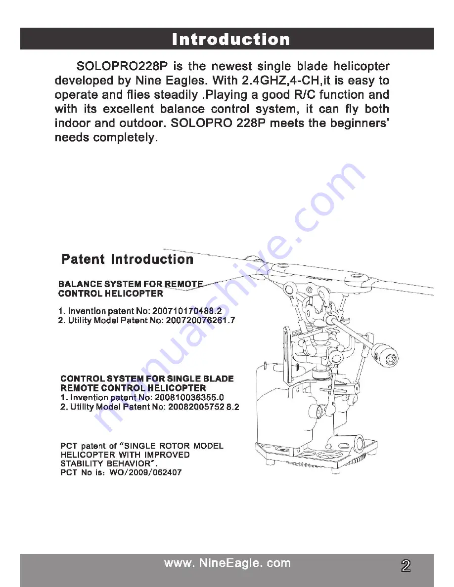 Nine Eagles Solopro 228P Скачать руководство пользователя страница 3