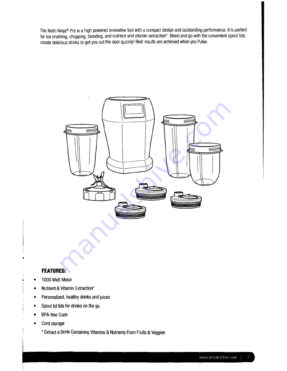 Ninja BL455 Owner'S Manual Download Page 7