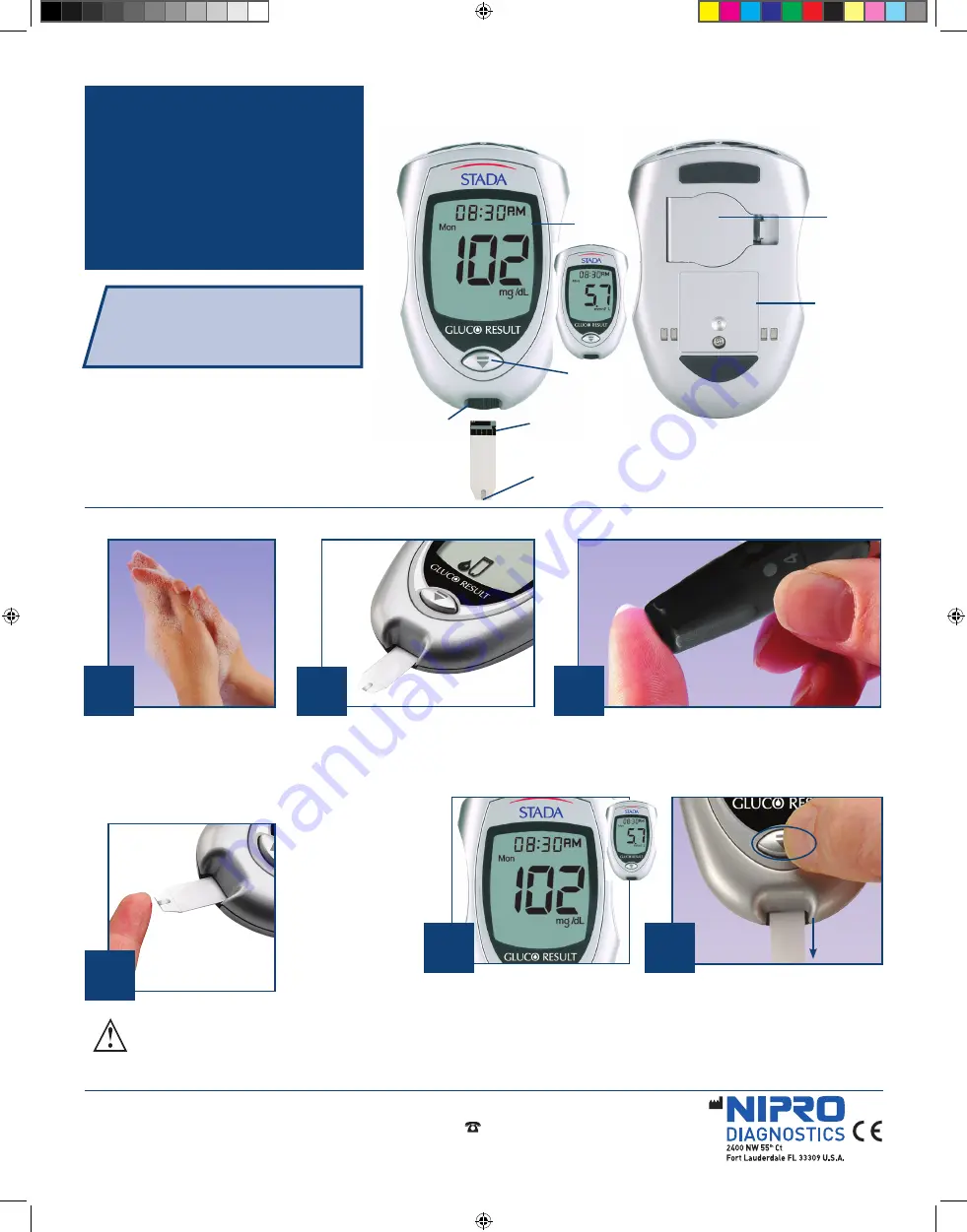 NIPRO Diagnostics STADA Gluco Result Quick Start Manual Download Page 2