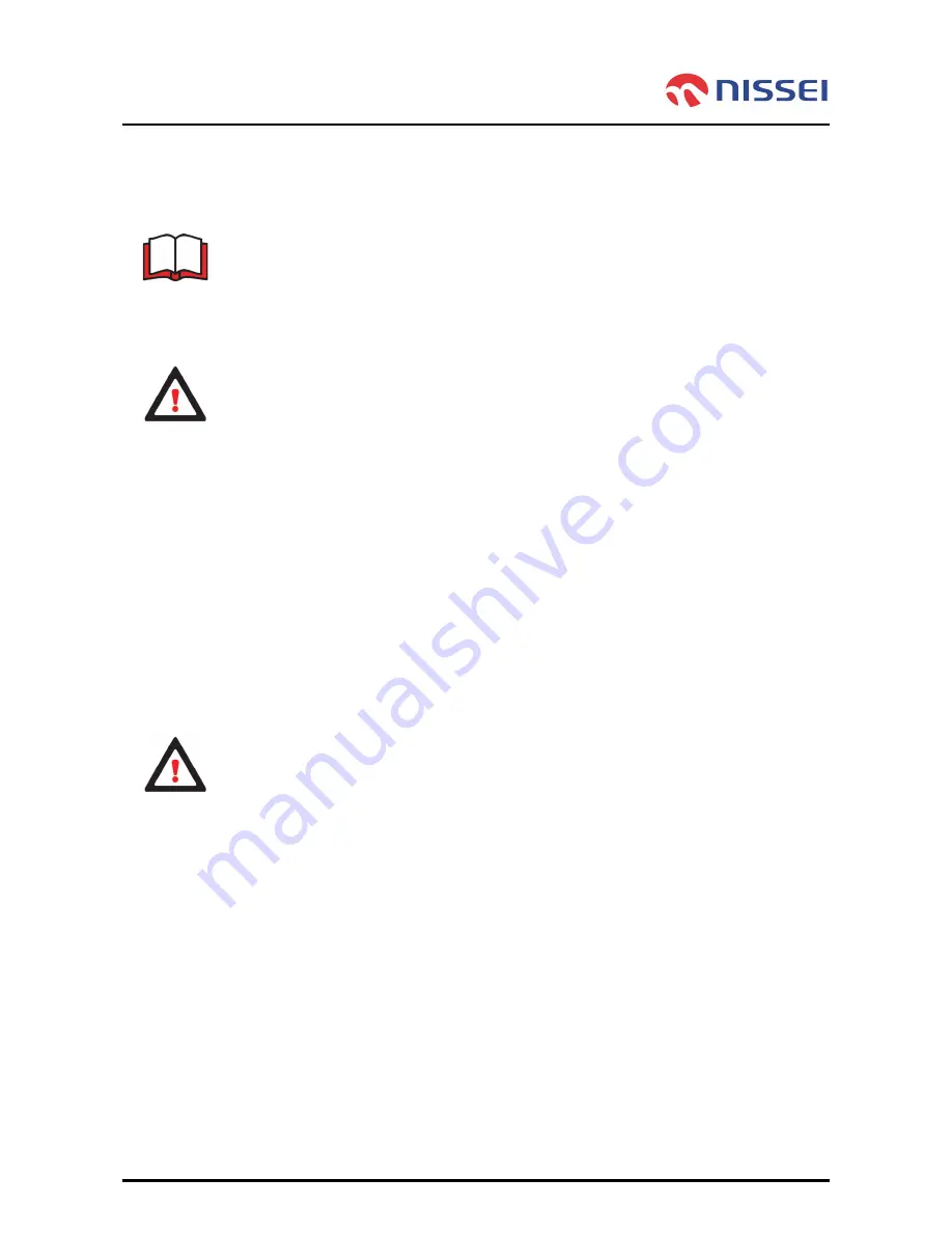 Nissei NA6468WEG Operator'S Manual Download Page 12