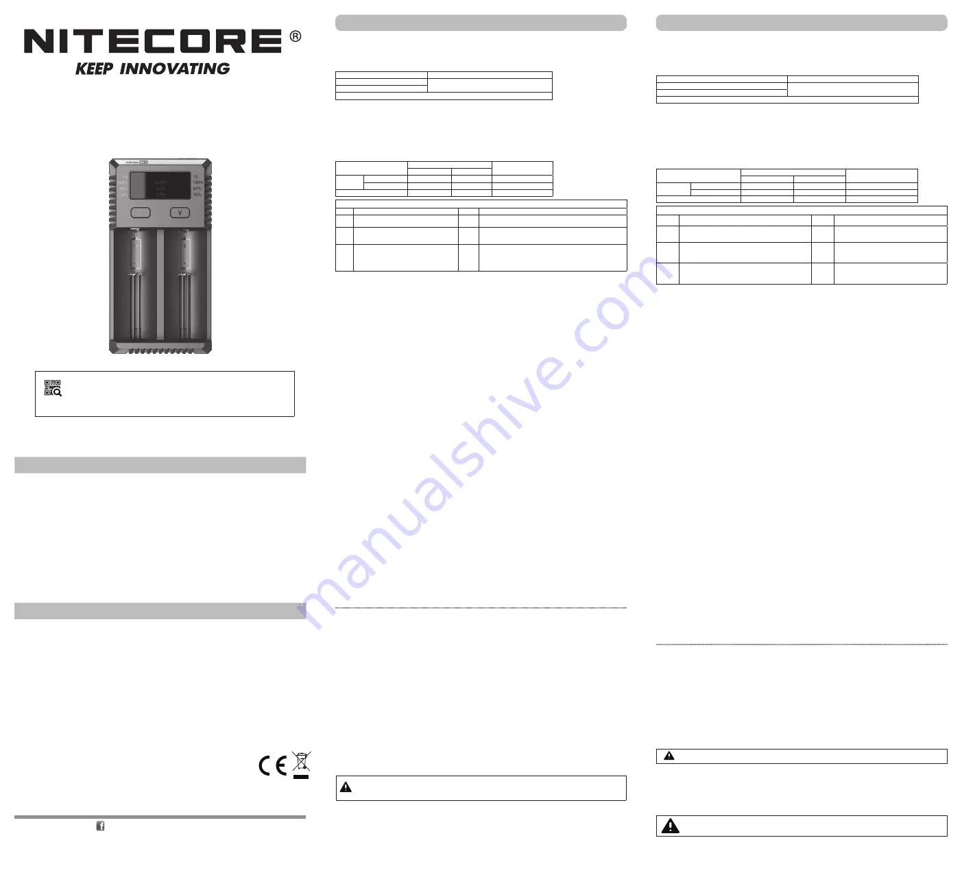 Nitecore Intellicharger NEW i2 User Manual Download Page 1