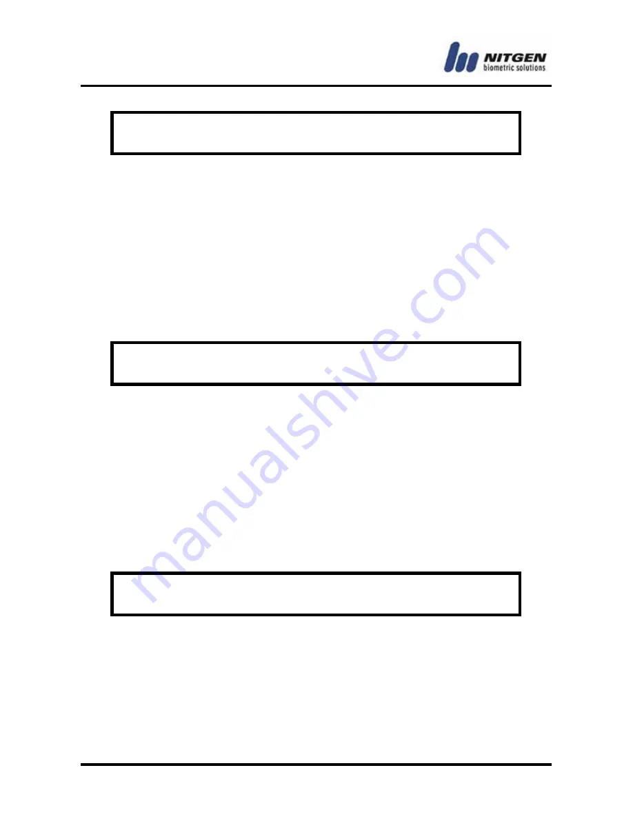 Nitgen NAC-2500 User Manual Download Page 34