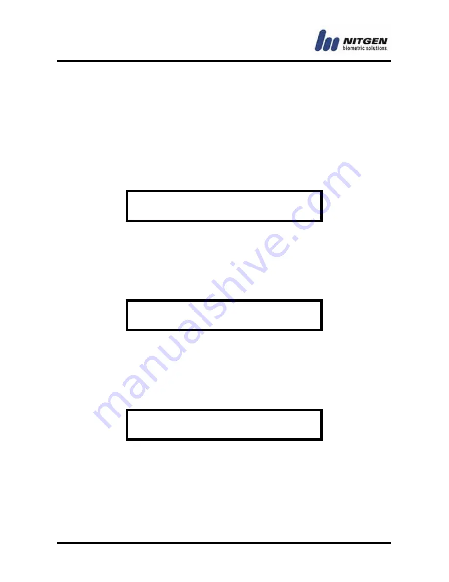 Nitgen NAC-2500 User Manual Download Page 74