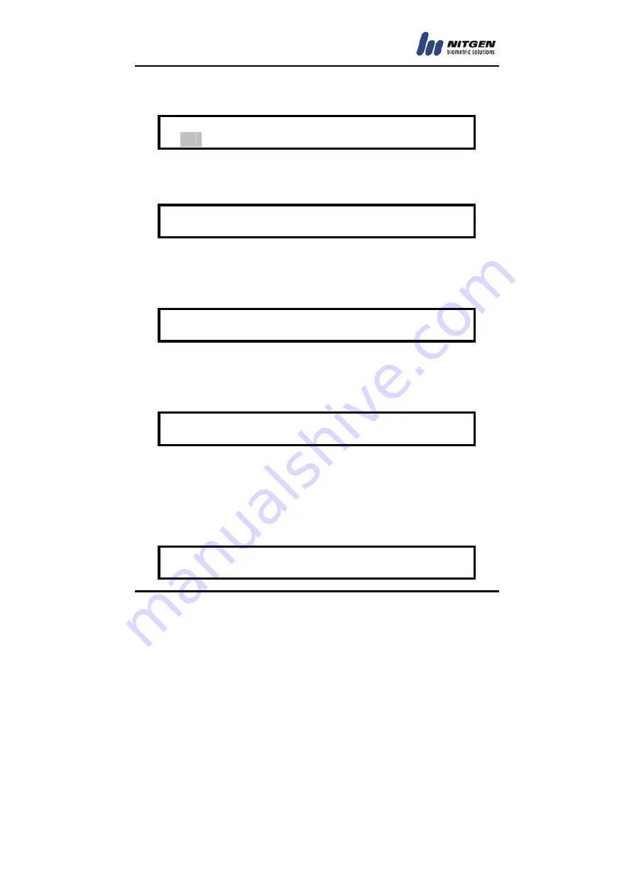 Nitgen NAC-2500LM User Manual Download Page 40