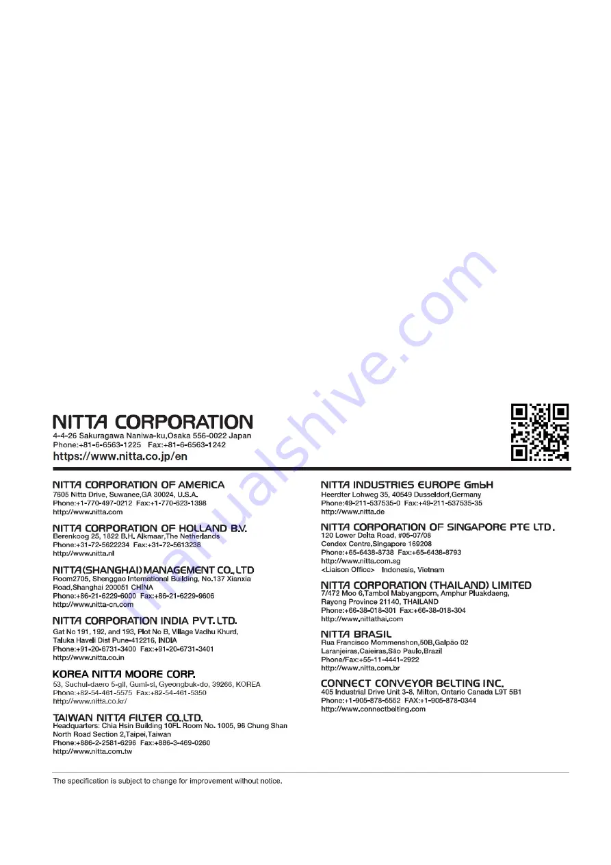 Nitta FP-120G-60 Operator'S Manual Download Page 20