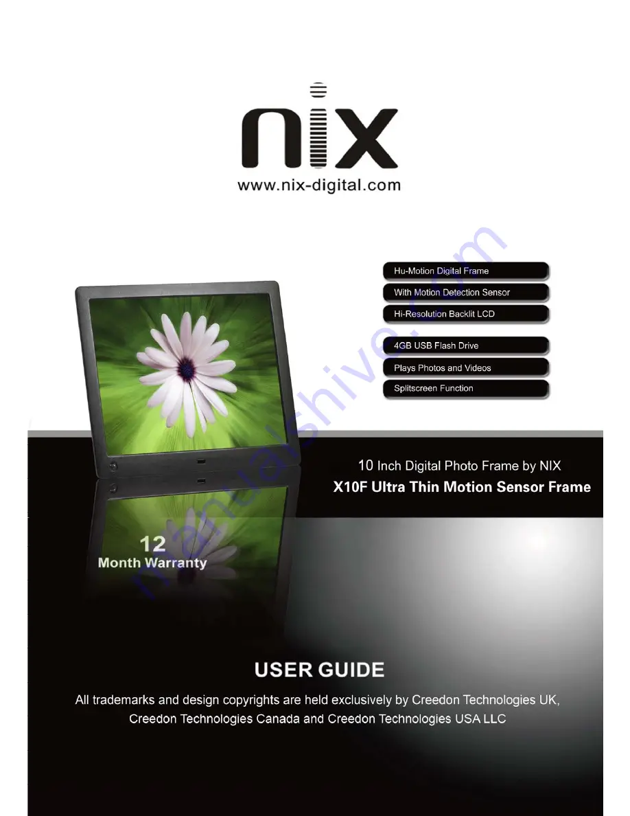 NIX X10F User Manual Download Page 1