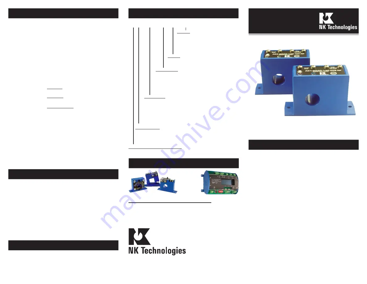 NK TECHNOLOGIES AG3 Series Скачать руководство пользователя страница 1