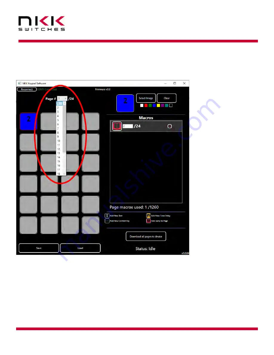 NKK SWITCHES SmartDisplay Keypad Manual Download Page 16