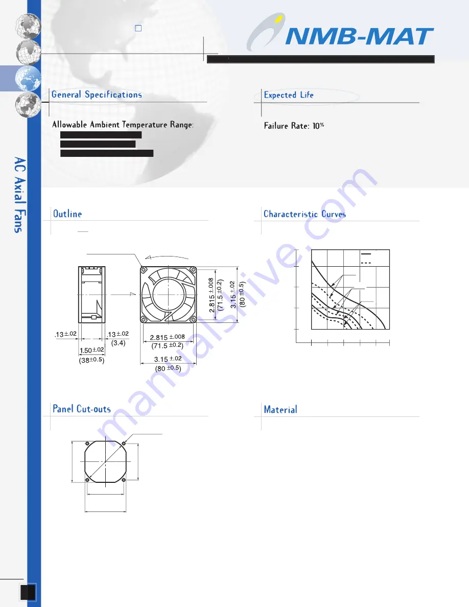 NMB-MAT 3115PS Specification Sheet Download Page 1