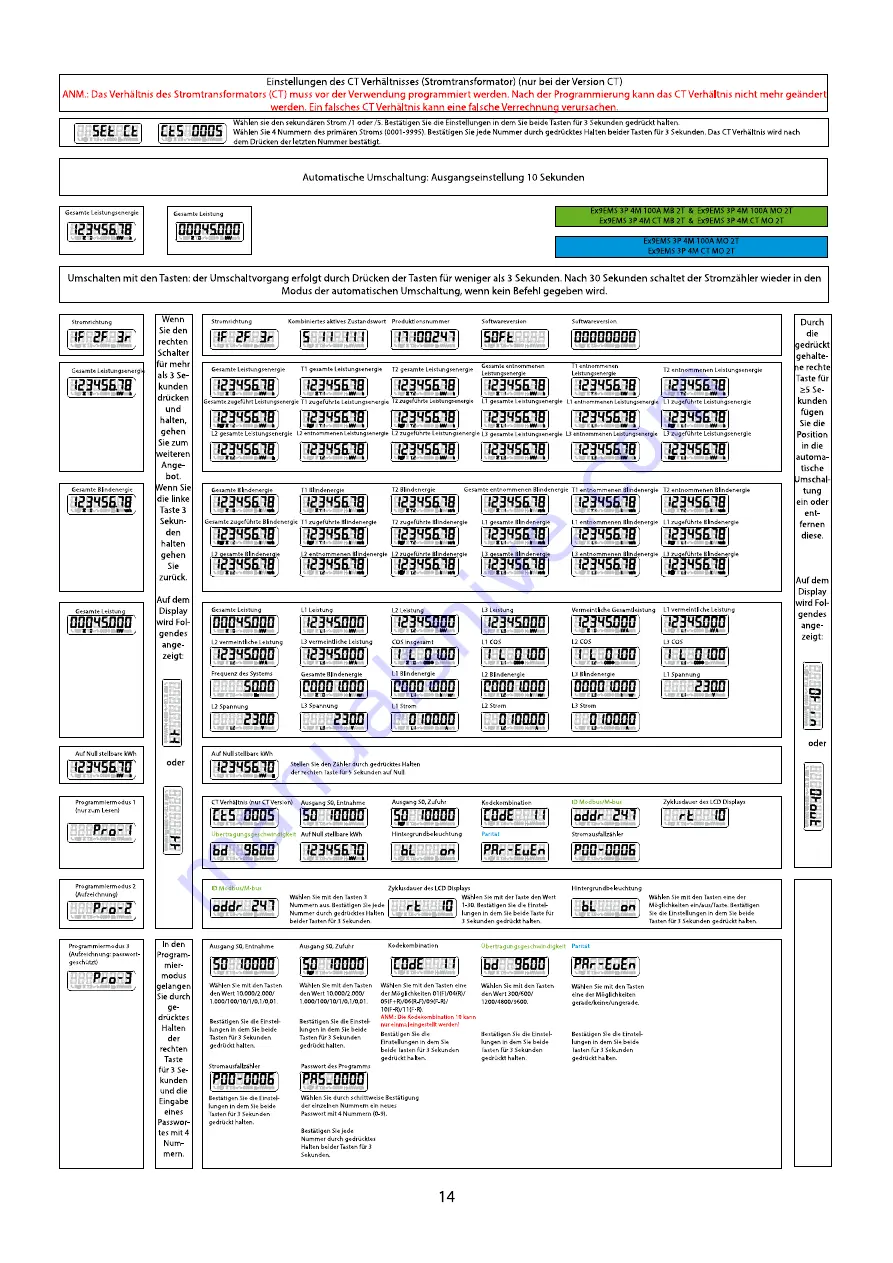 Noark Ex9EMS 3P 4M 100A 2T Mounting Instruction Download Page 14