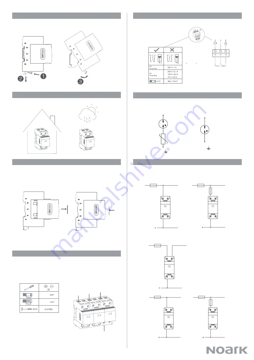 Noark Ex9UE1+2 25 3P Mounting Instruction Download Page 2