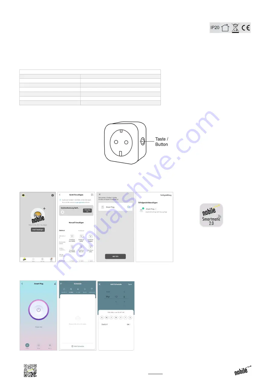 Nobile Plug BT Mounting And Operation Instructions Download Page 1