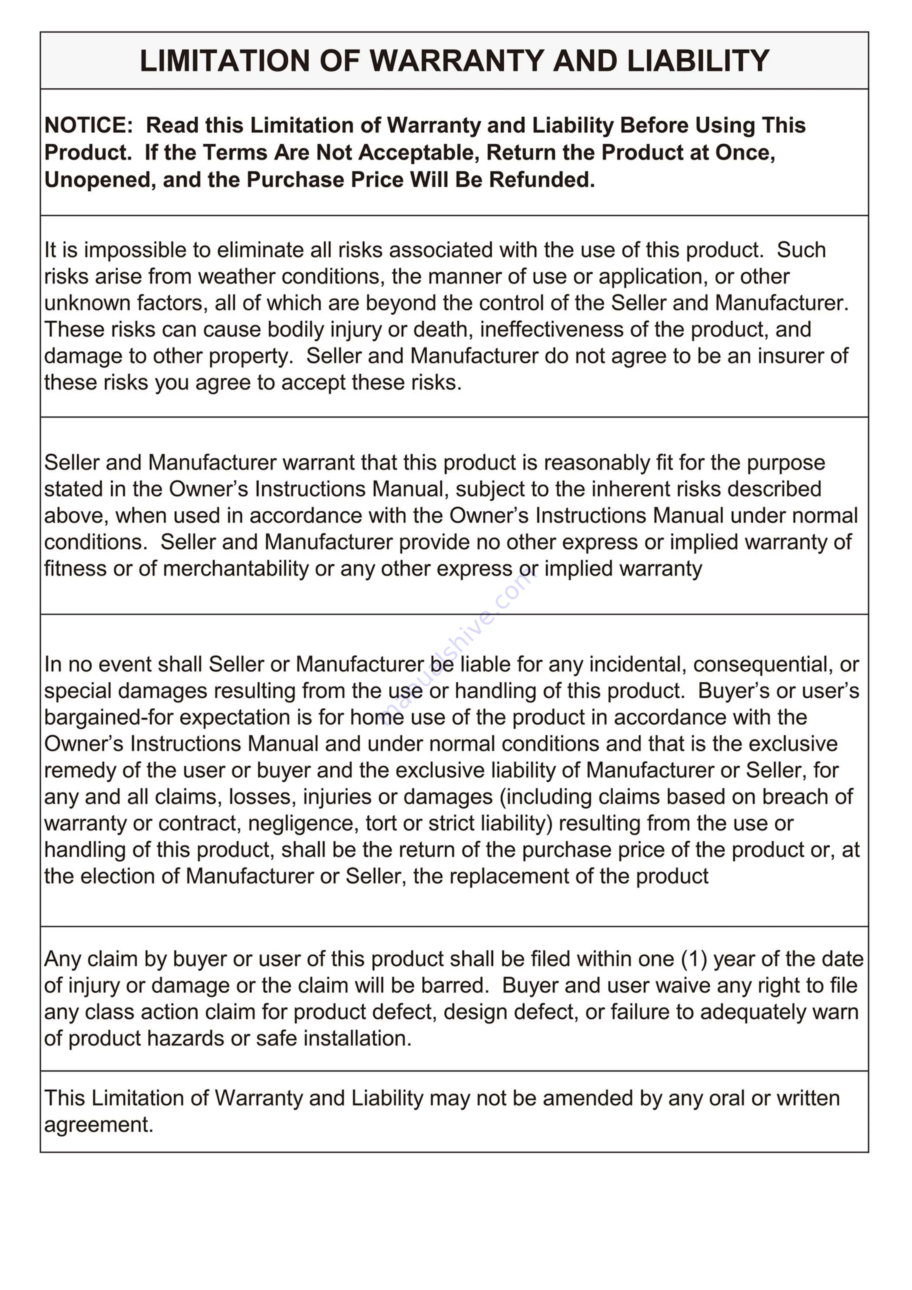 Noble House Home Furnishings 74173.00-40K Owner'S Instruction Manual Download Page 3