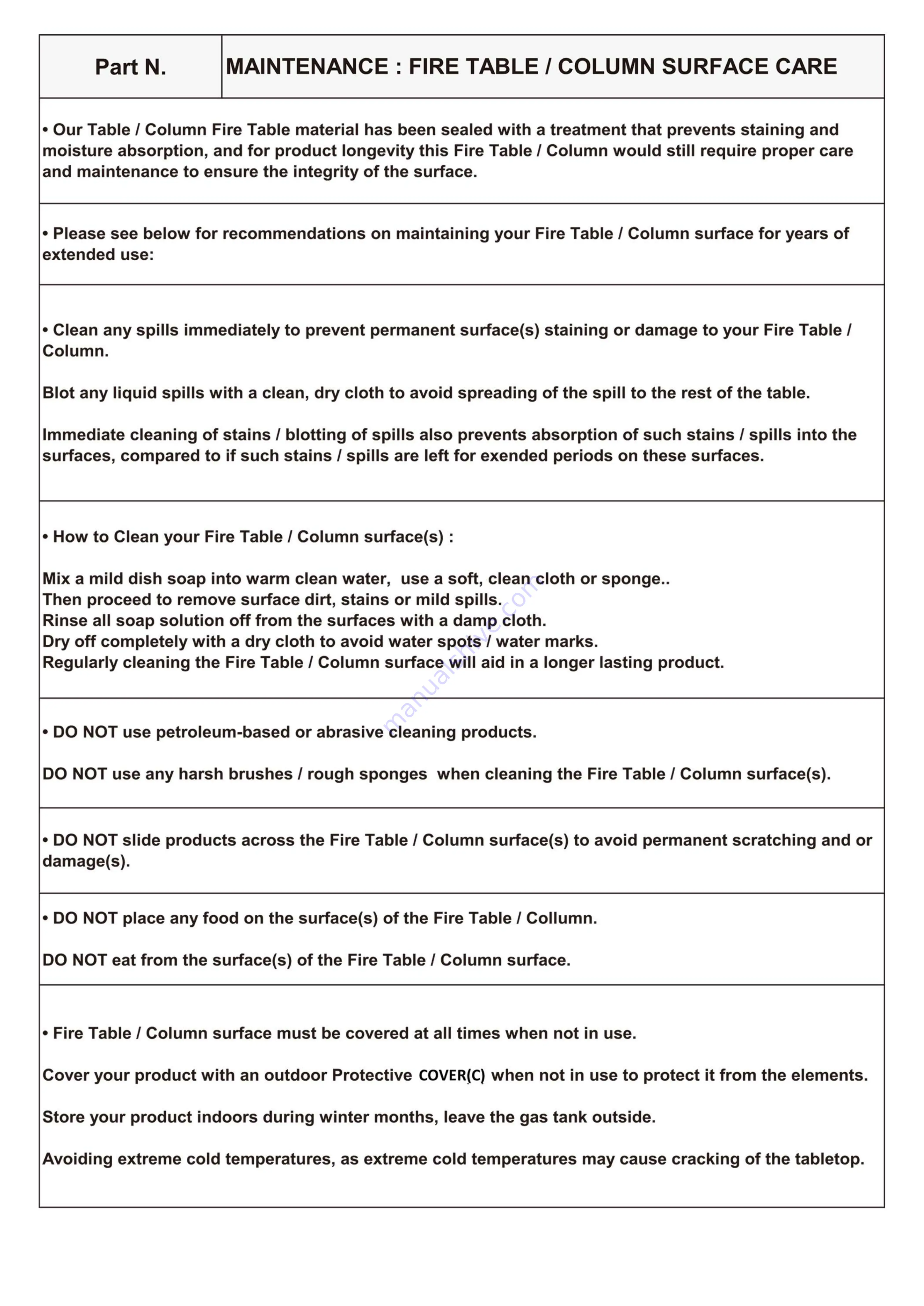 Noble House Home Furnishings 74173.00-40K Owner'S Instruction Manual Download Page 23