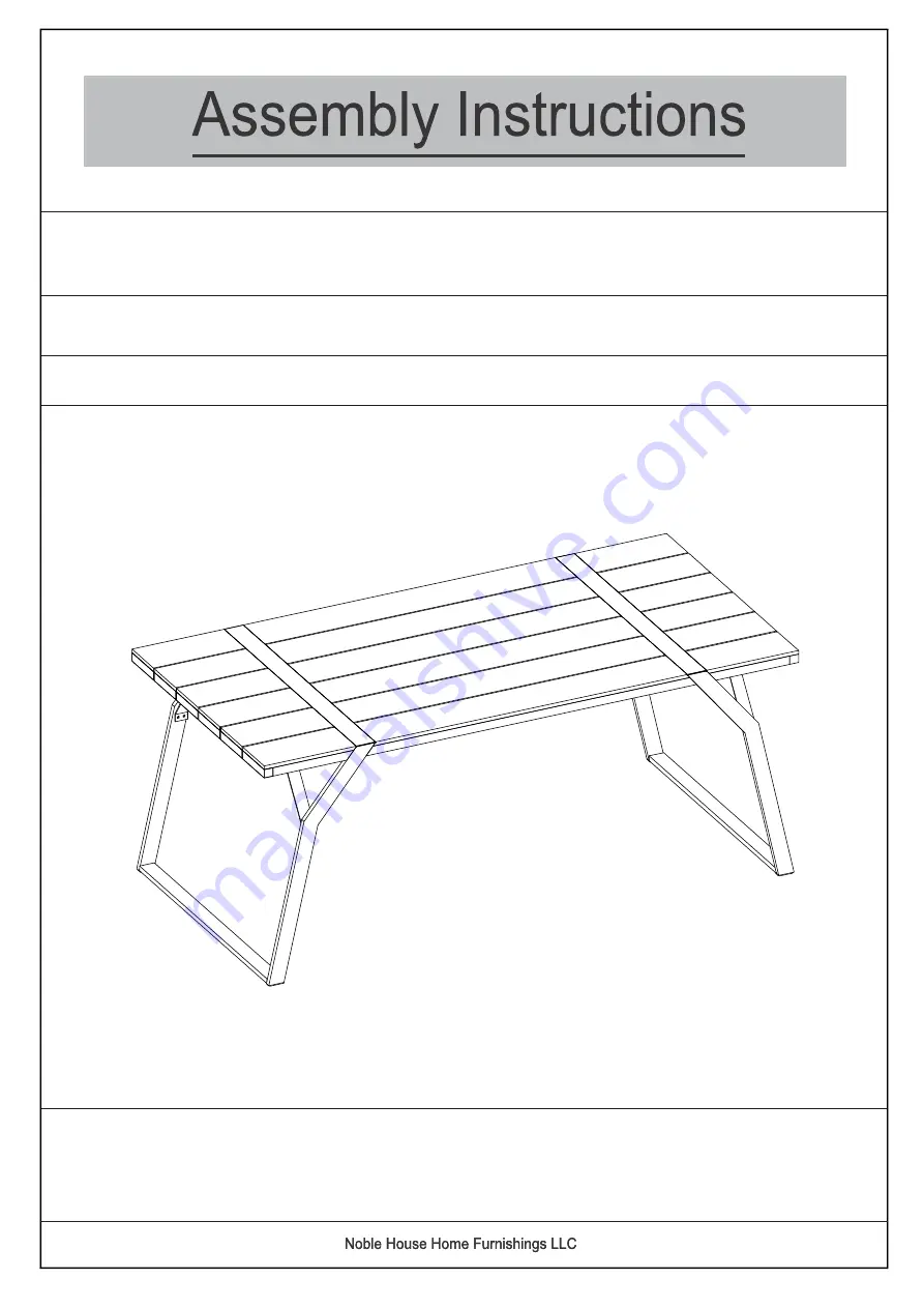 Noble House Home Furnishings CHT1733 Assembly Instructions Manual Download Page 1