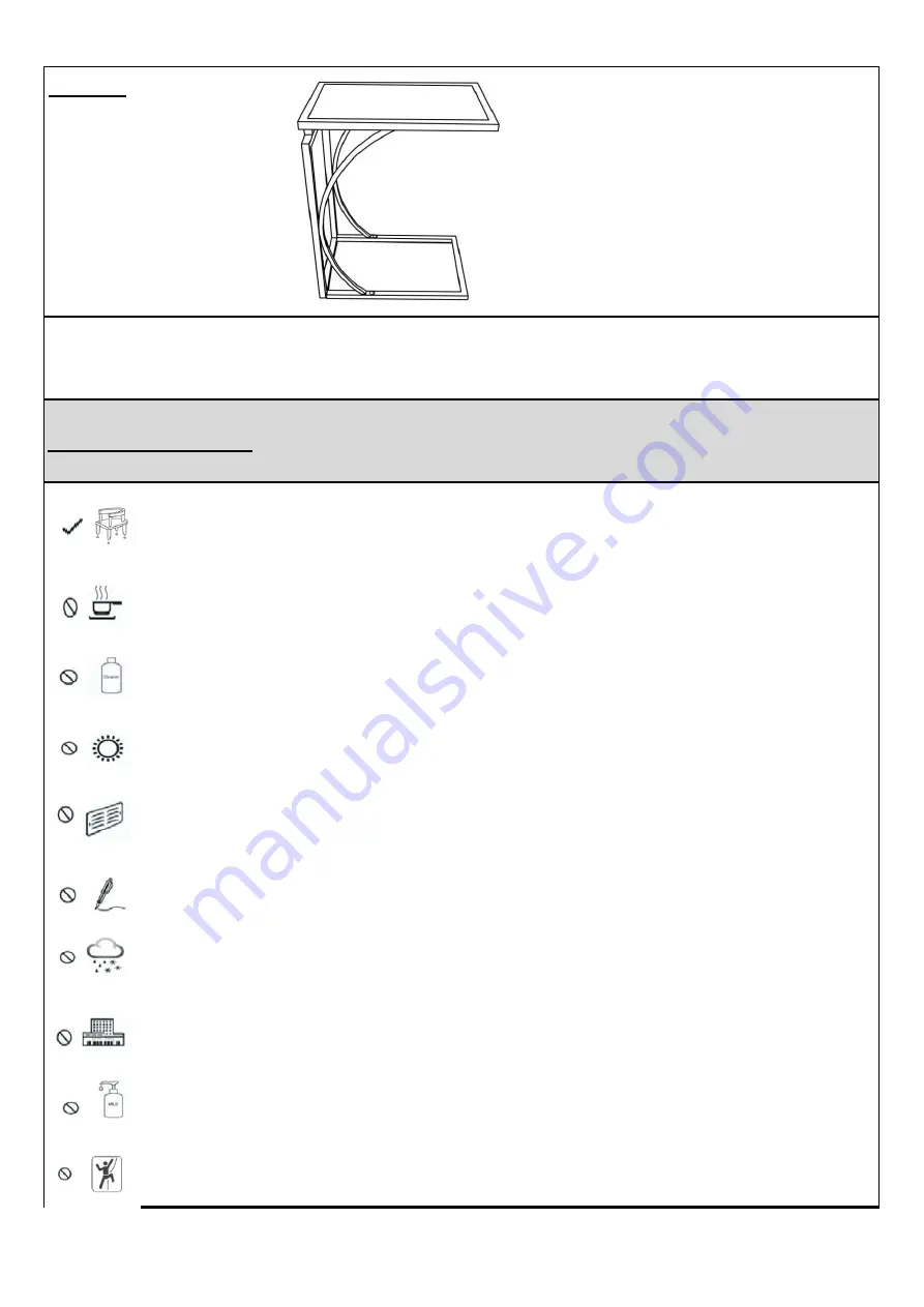 Noble House Home Furnishings END TABLE Скачать руководство пользователя страница 6