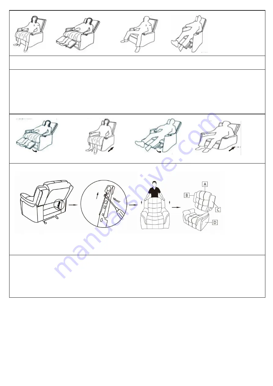 Noble House Home Furnishings Glider Recliner WithSwivel Assembly Instructions Manual Download Page 9