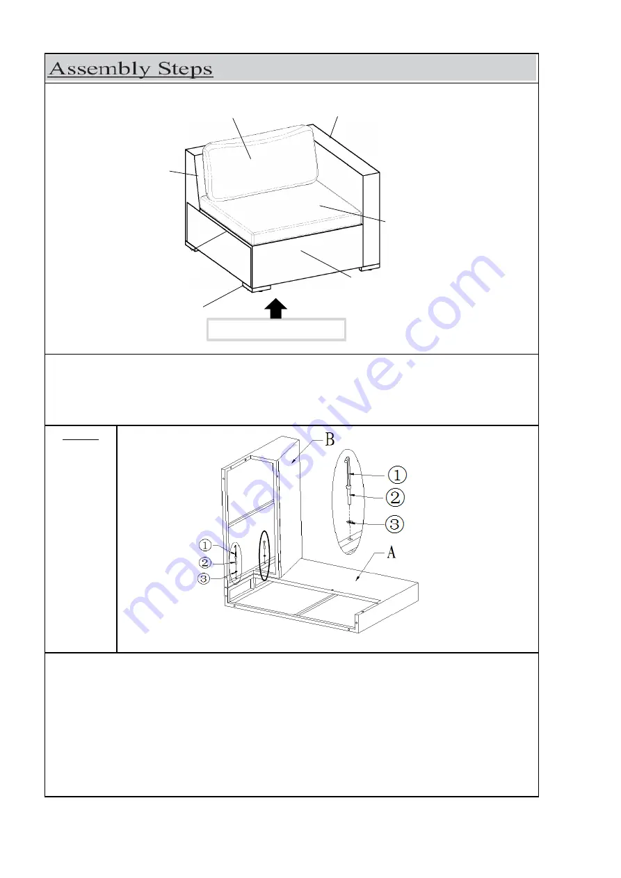 Noble House Home Furnishings LEFT ARMCHAIR Скачать руководство пользователя страница 9