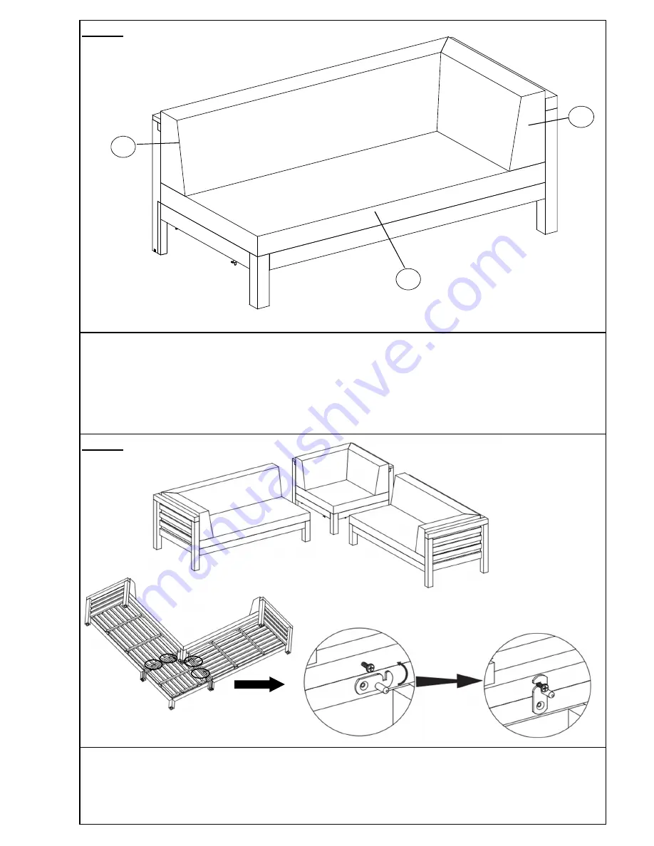 Noble House Home Furnishings RIGHT CHAIR Assembly Instructions Manual Download Page 6