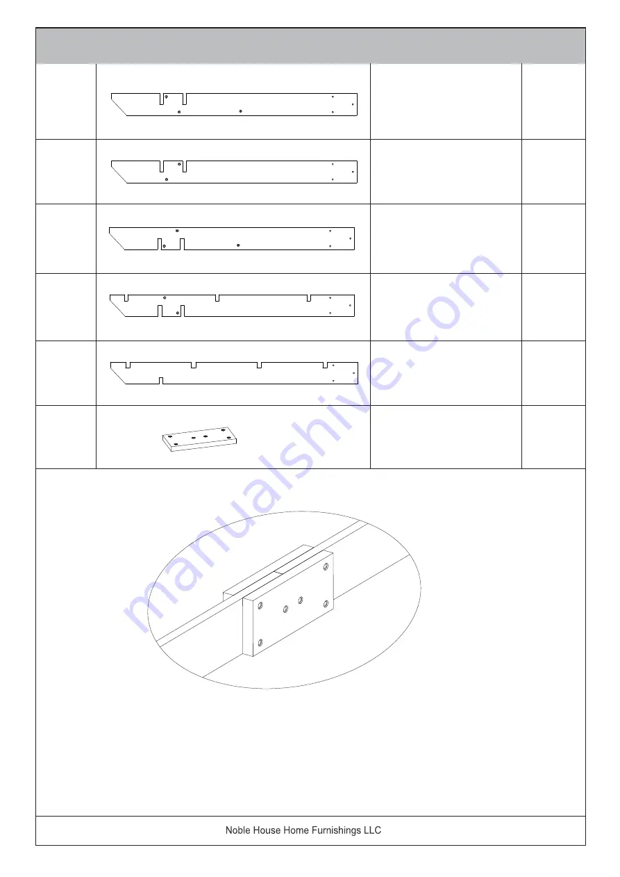 Noble House Home Furnishings SQUARE PERGOLA Assembly Instructions Manual Download Page 5