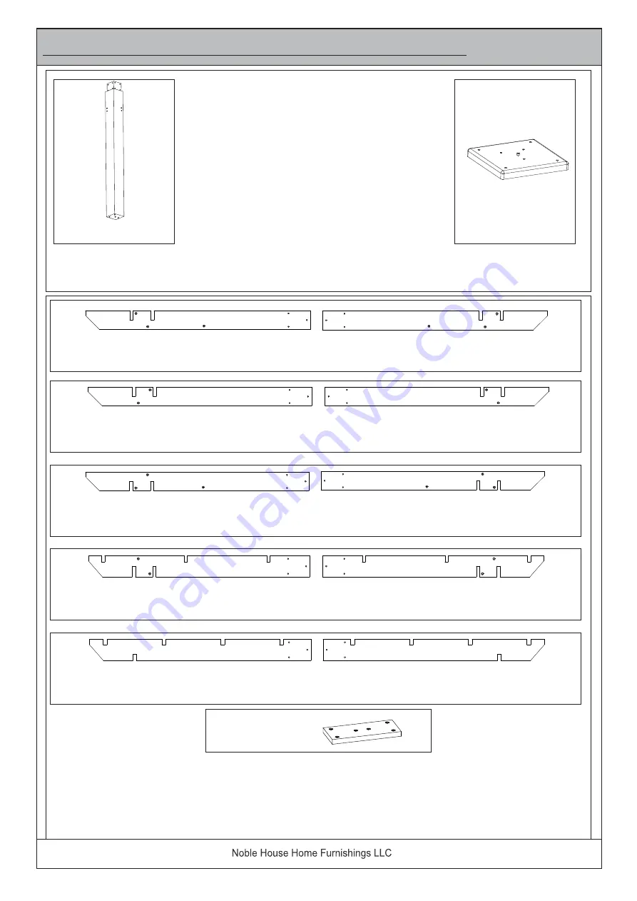 Noble House Home Furnishings SQUARE PERGOLA Assembly Instructions Manual Download Page 9