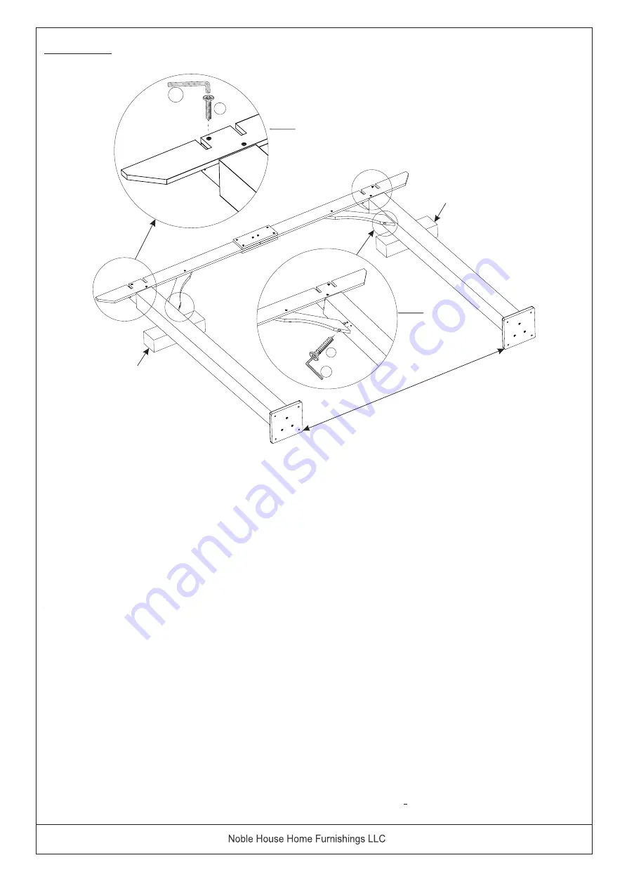 Noble House Home Furnishings SQUARE PERGOLA Assembly Instructions Manual Download Page 22