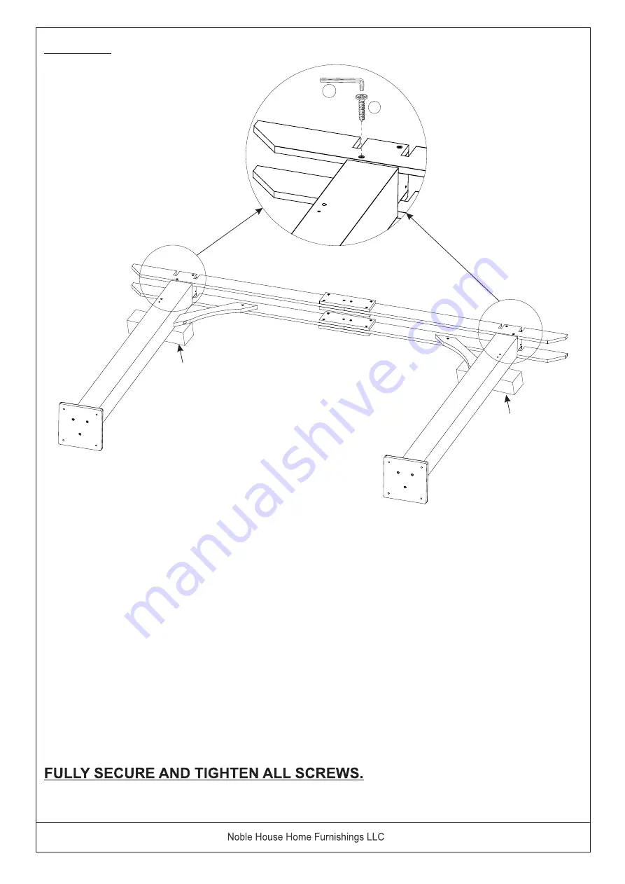 Noble House Home Furnishings SQUARE PERGOLA Assembly Instructions Manual Download Page 24