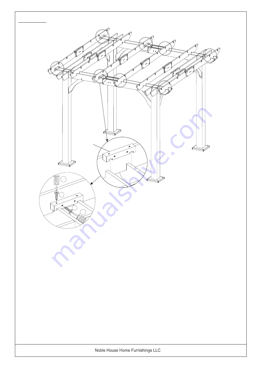 Noble House Home Furnishings SQUARE PERGOLA Скачать руководство пользователя страница 31