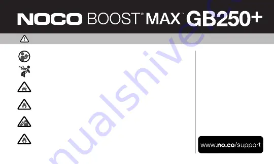 NOCO Genius BOOST MAX GB250+ Скачать руководство пользователя страница 1