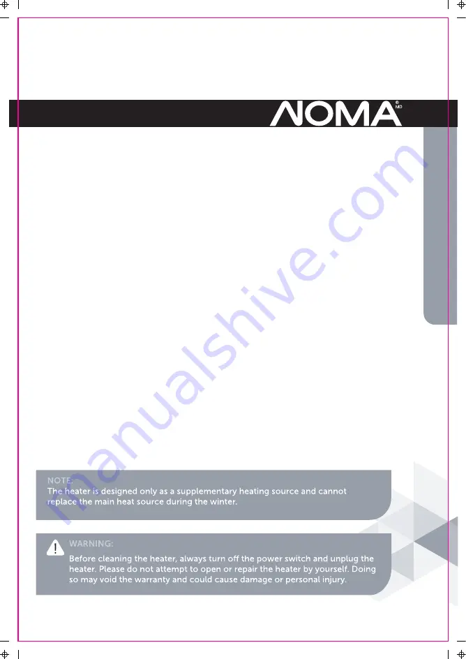 NOMA 043-7363-2 Instruction Manual Download Page 9