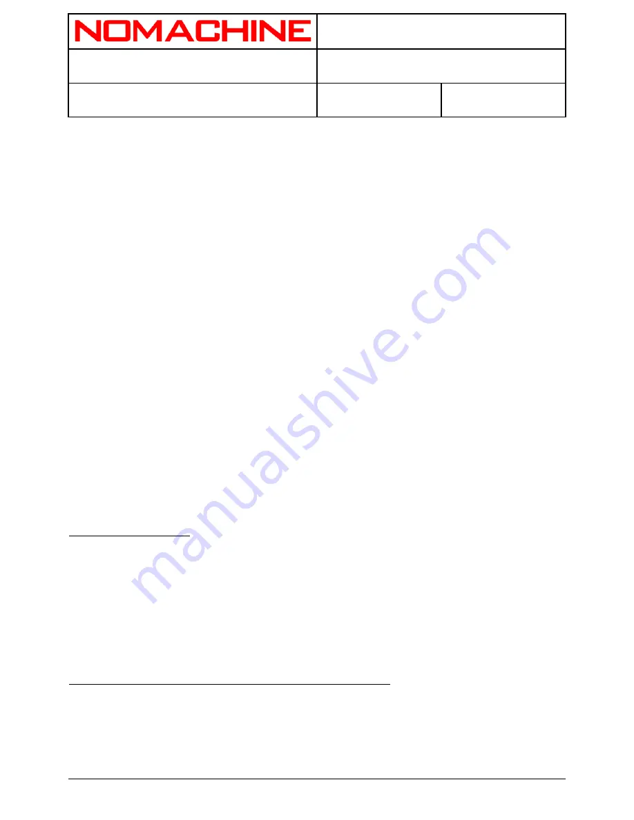 NOMACHINE D-811_002-NXS-SAG Administrator'S Manual Download Page 10