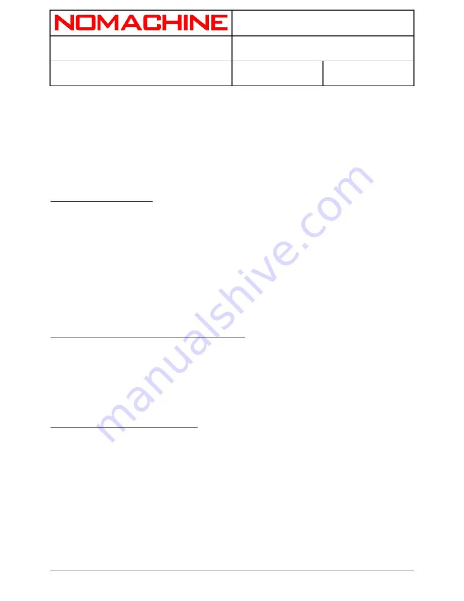 NOMACHINE D-811_002-NXS-SAG Administrator'S Manual Download Page 18