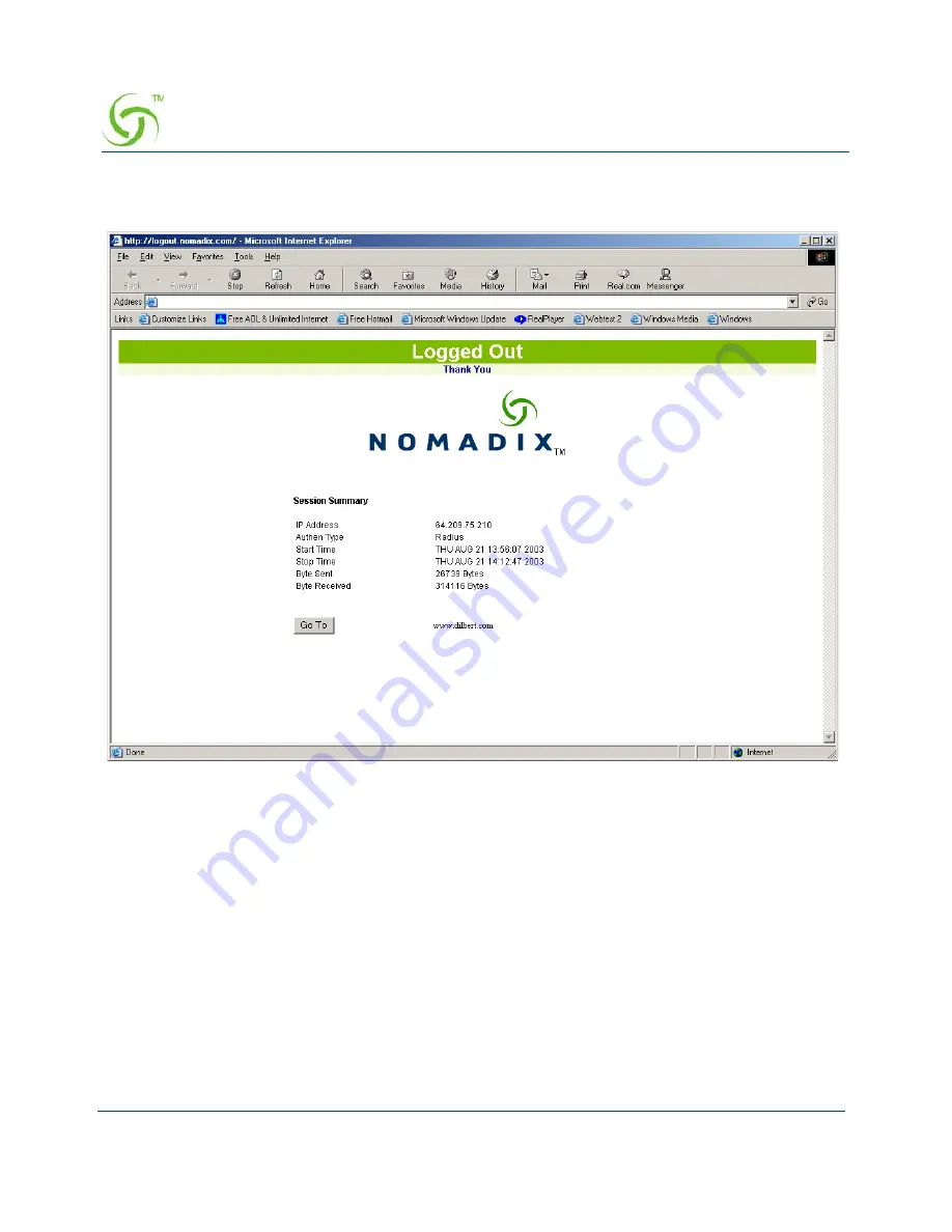 Nomadix Access Gateways User Manual Download Page 210