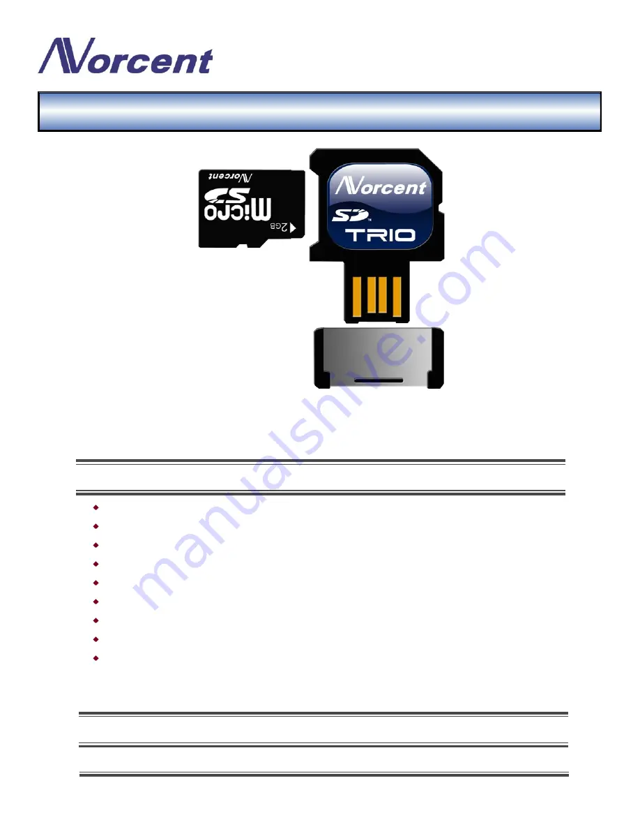 Norcent SDT-1GB UPC # TBD Specification Sheet Download Page 1