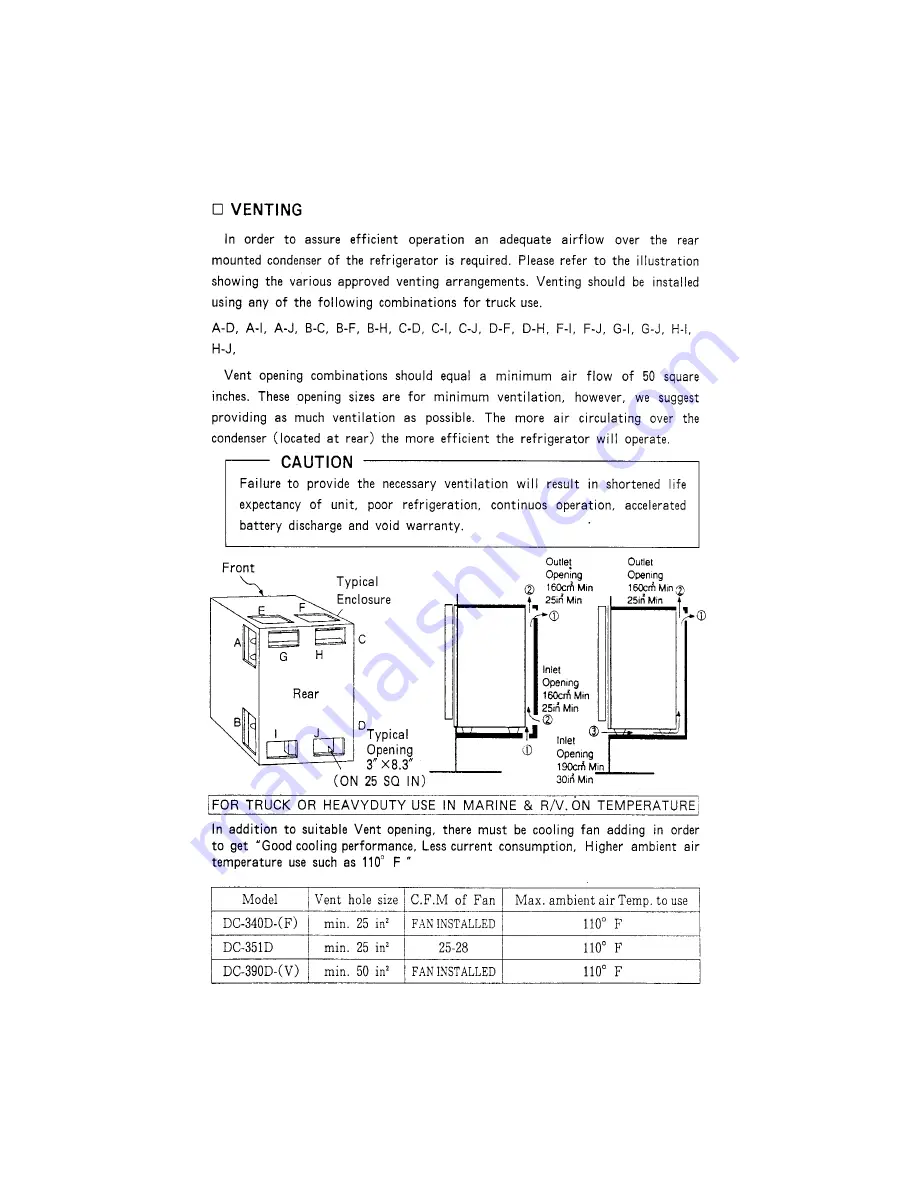 Norcold DC-340D Owner'S Manual Download Page 3