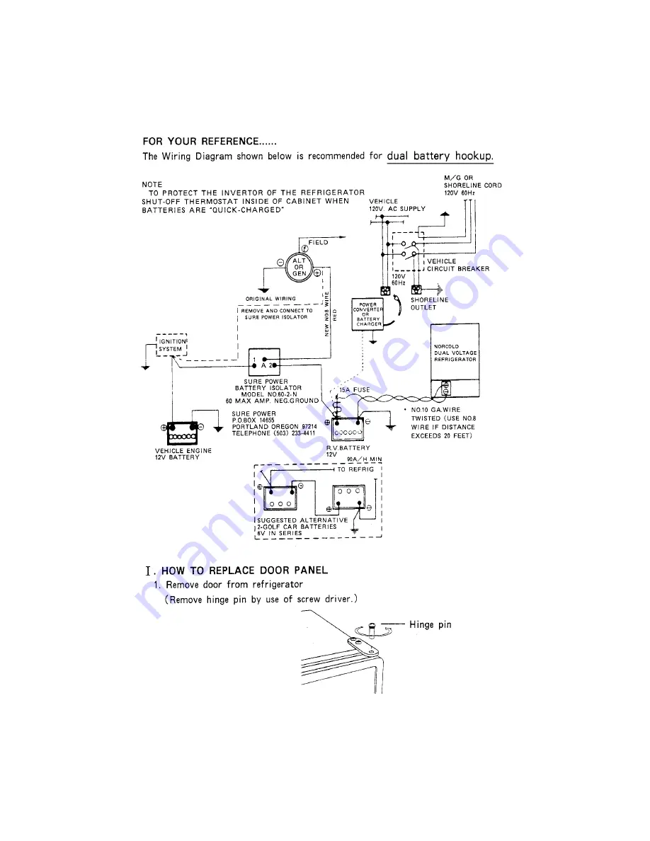 Norcold DC-340D Owner'S Manual Download Page 8