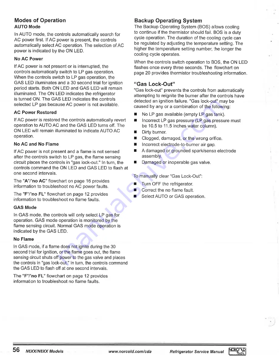 Norcold N61X Series Service Manual Download Page 59