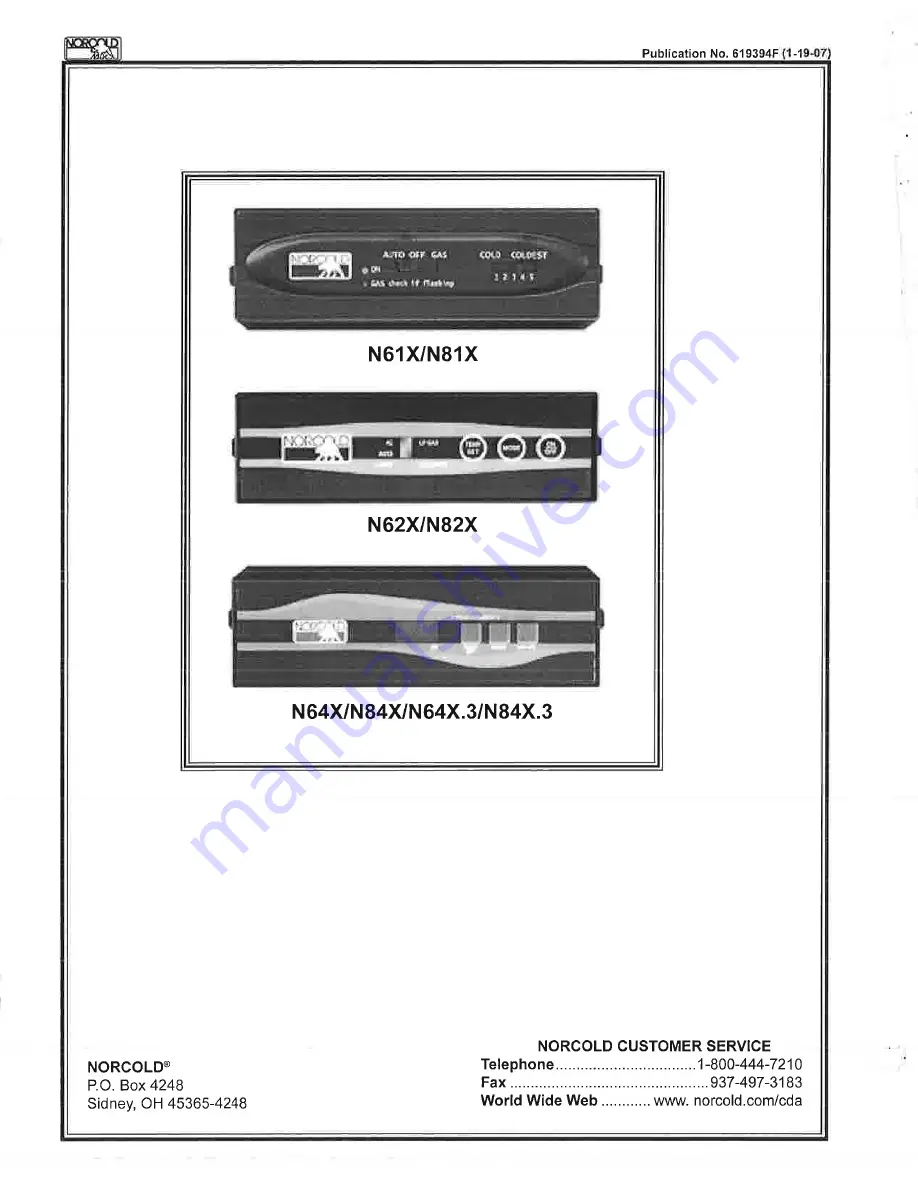 Norcold N61X Series Скачать руководство пользователя страница 81