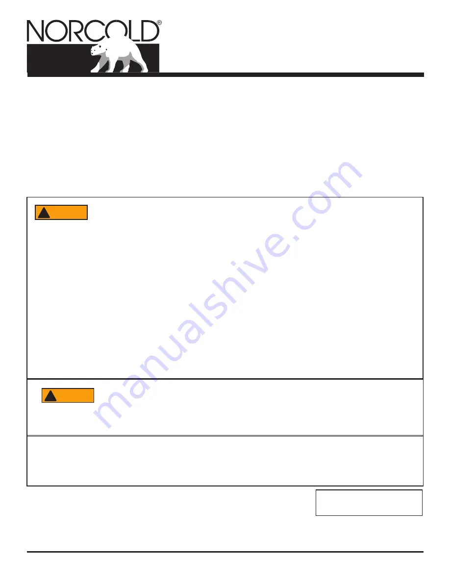 Norcold N62X Owner'S Manual Download Page 1