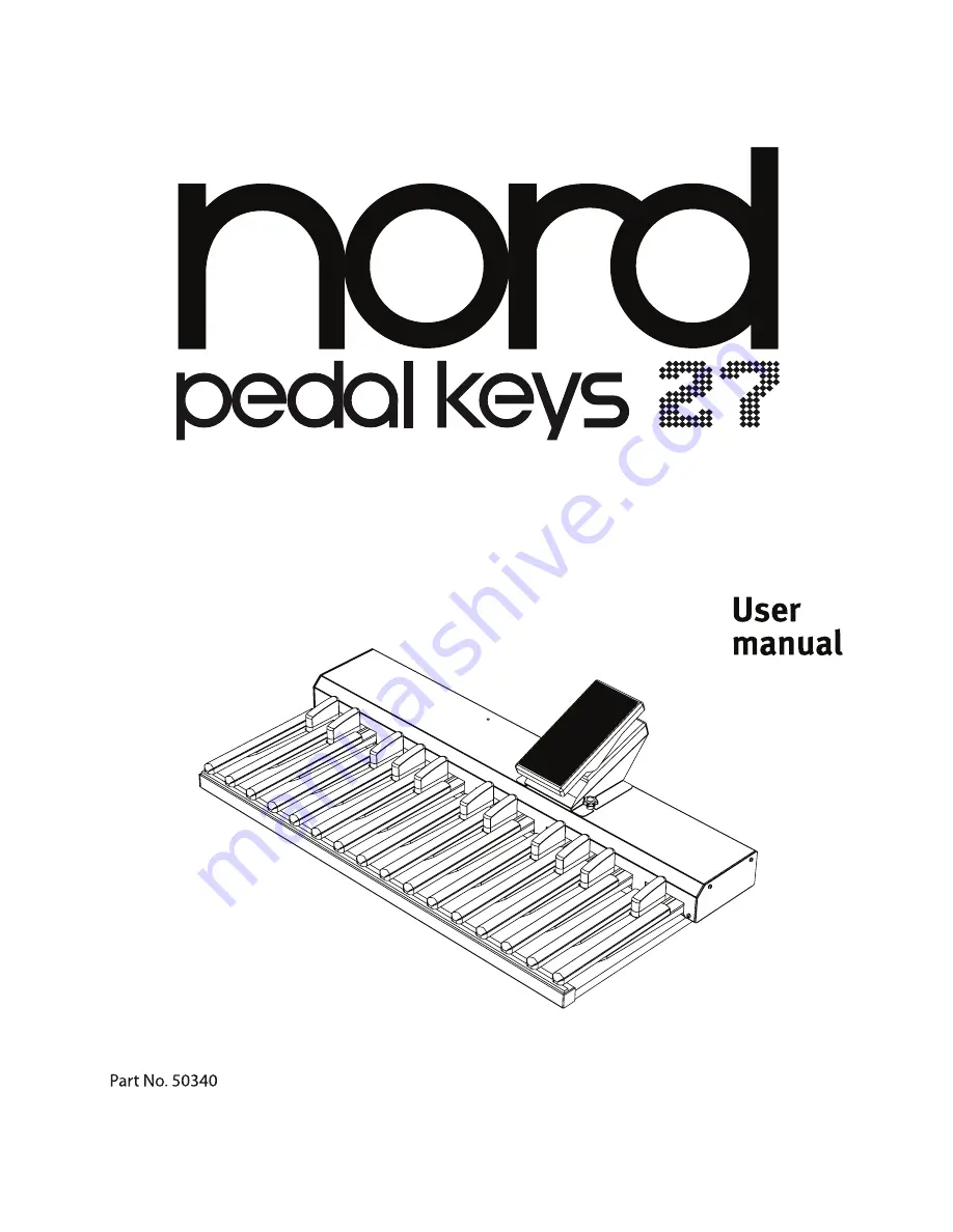 nord Pedal Keys 27 User Manual Download Page 1