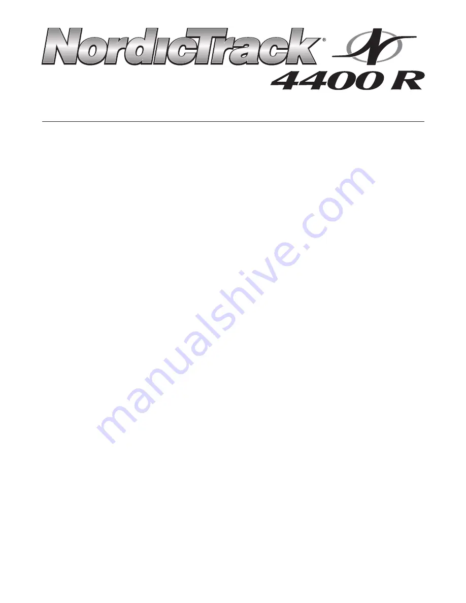 NordicTrack 4400r Treadmill User Manual Download Page 2