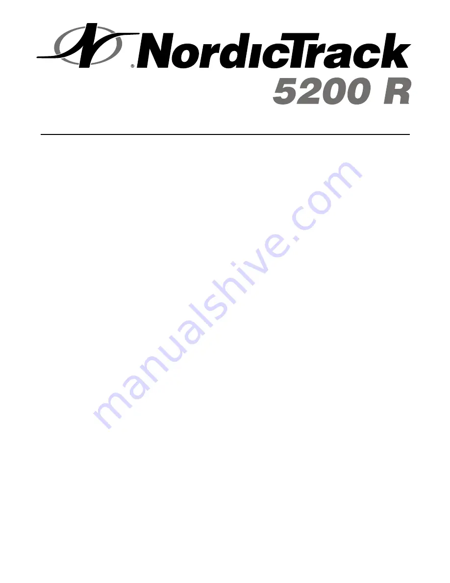 NordicTrack 5200r Treadmill User Manual Download Page 2