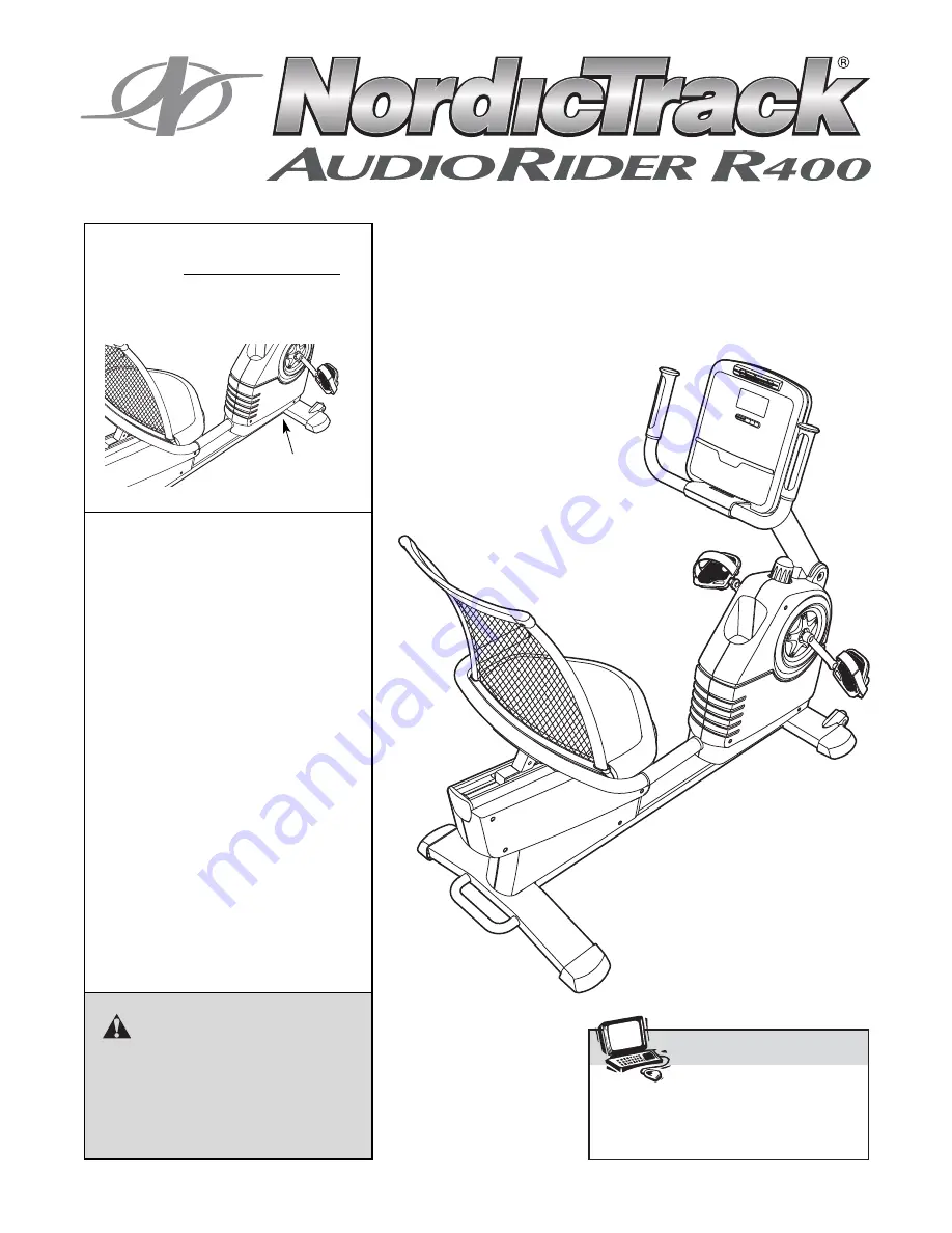 NordicTrack AudioRider R400 User Manual Download Page 1