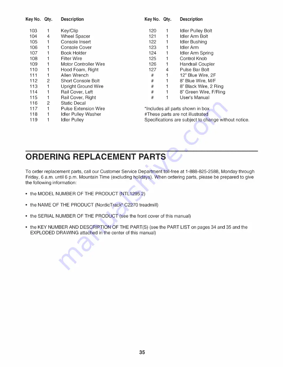 NordicTrack C2270 NTL12950 User Manual Download Page 35