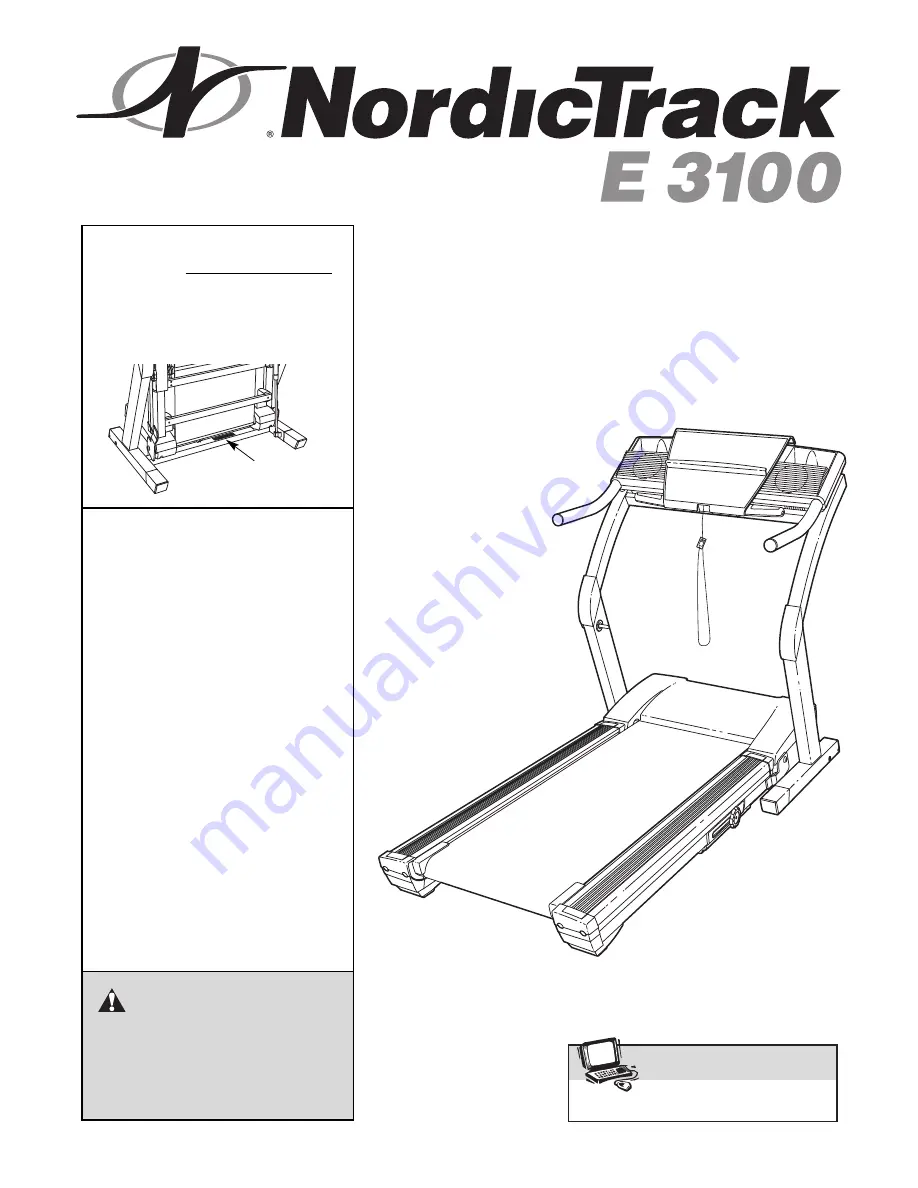 NordicTrack E 3100 (Polish) Manual Download Page 1