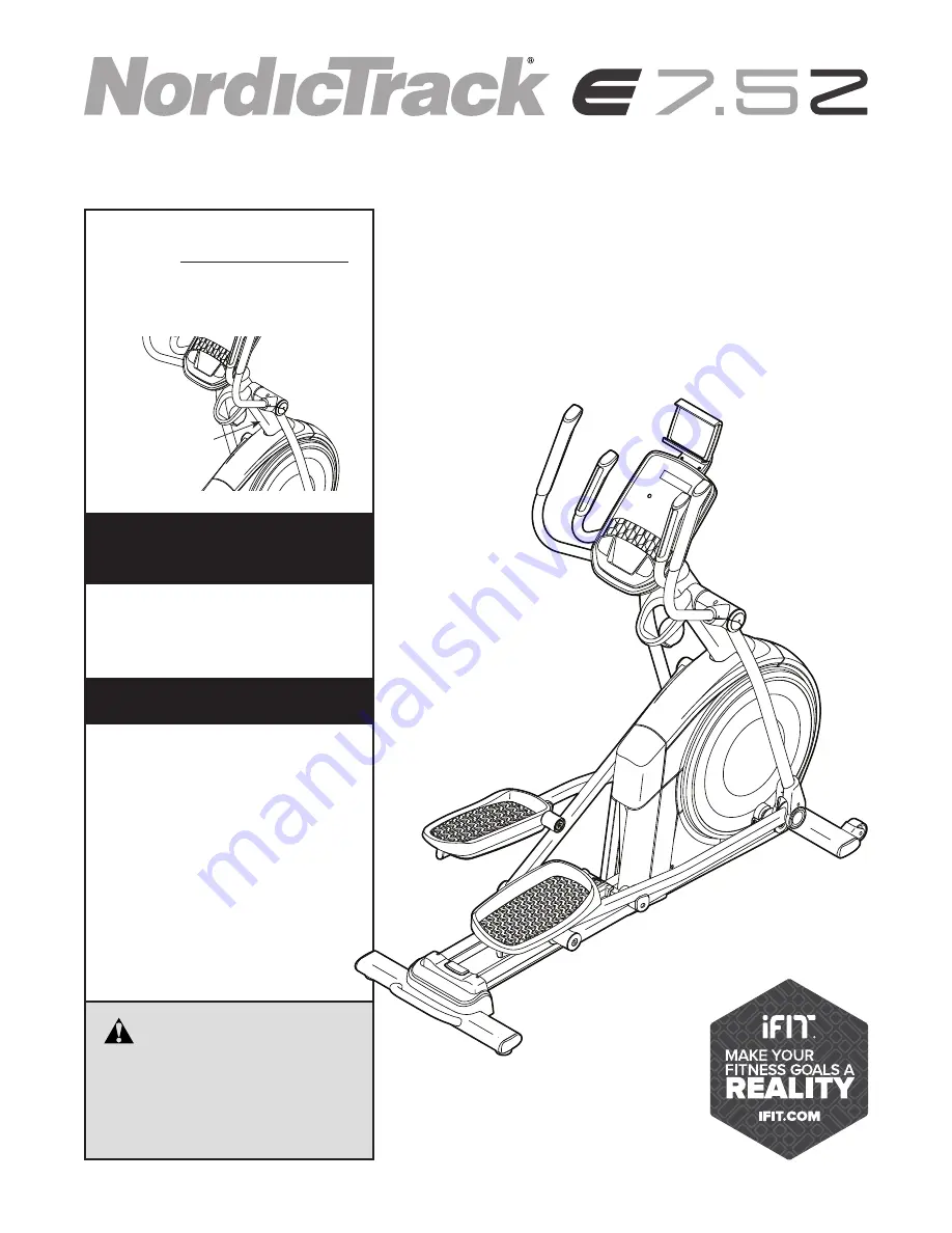 NordicTrack E7.52 User Manual Download Page 1